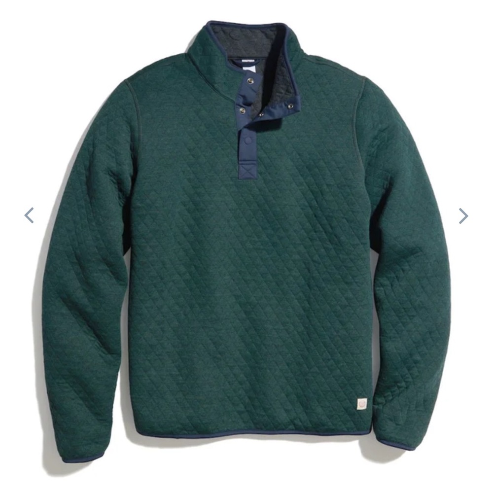 Marine Layer Corbet Reversible Pullover in Forest/Charcoal